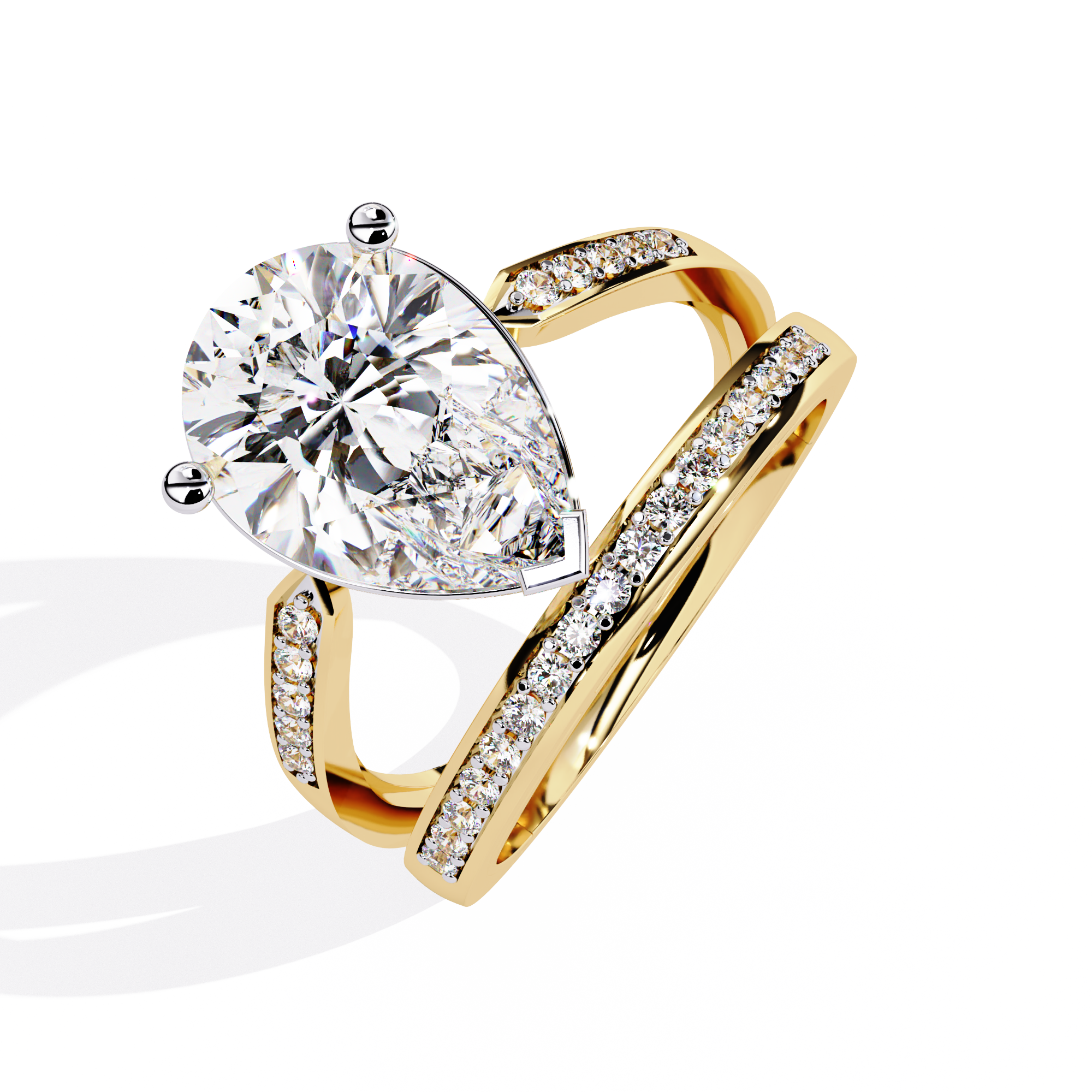 Heavenly Spark Drop Diamond Ring