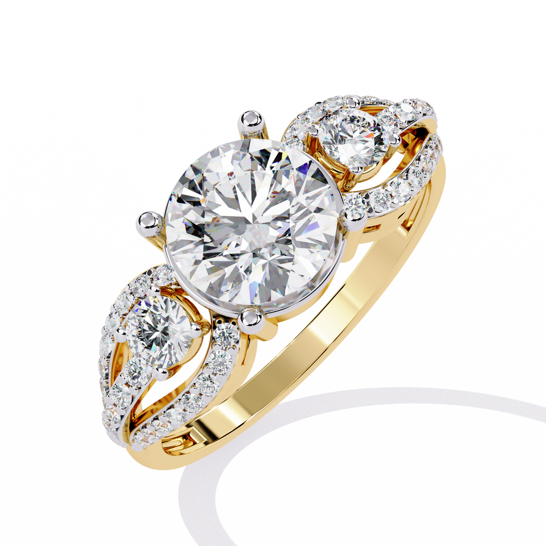 Leafy Autumn Diamond Ring
