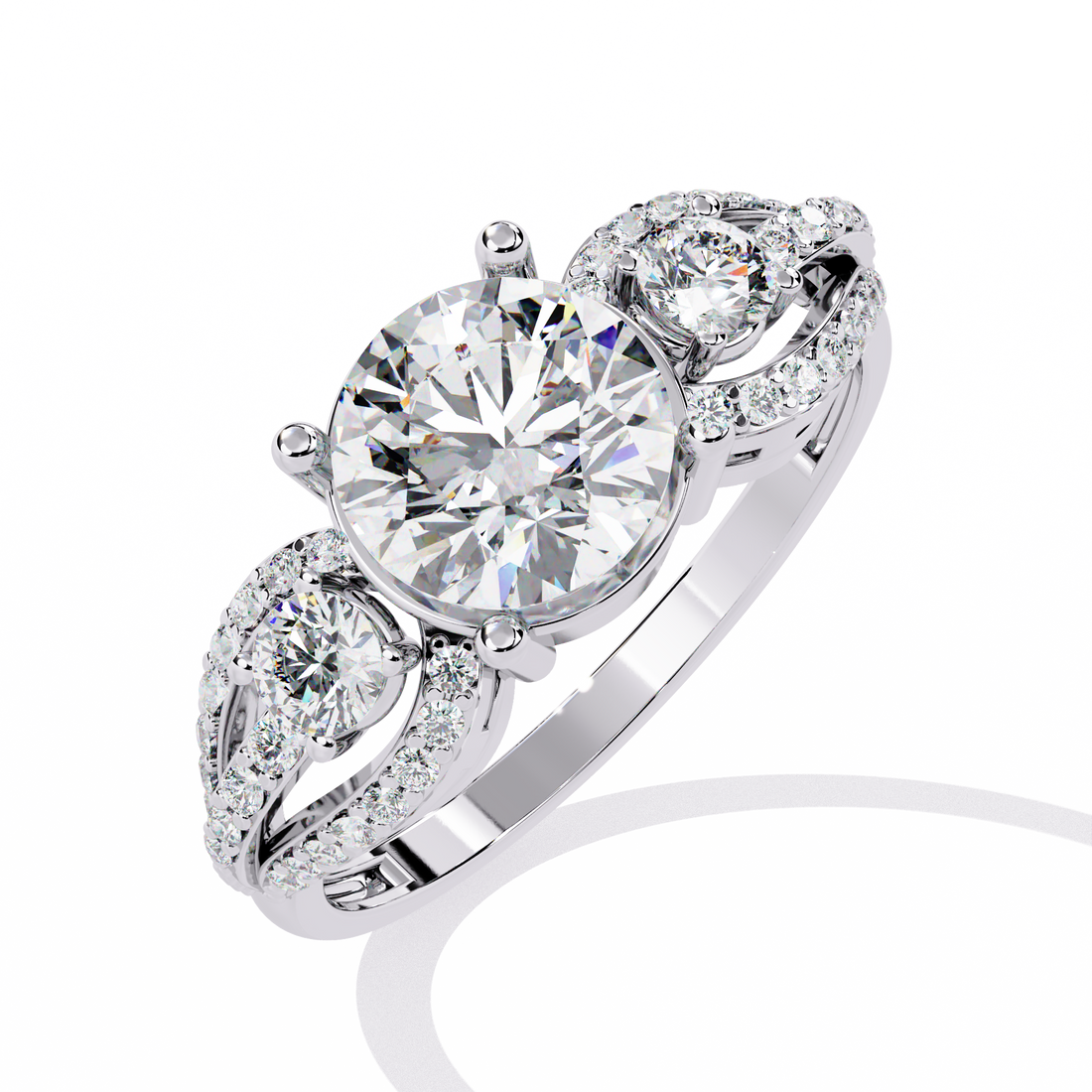 Leafy Autumn Diamond Ring