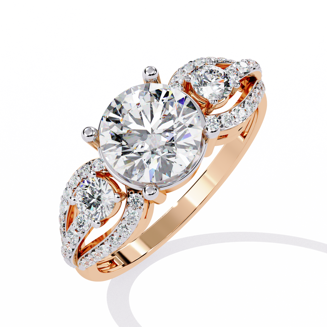 Leafy Autumn Diamond Ring