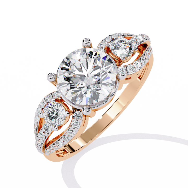 Leafy Autumn Diamond Ring