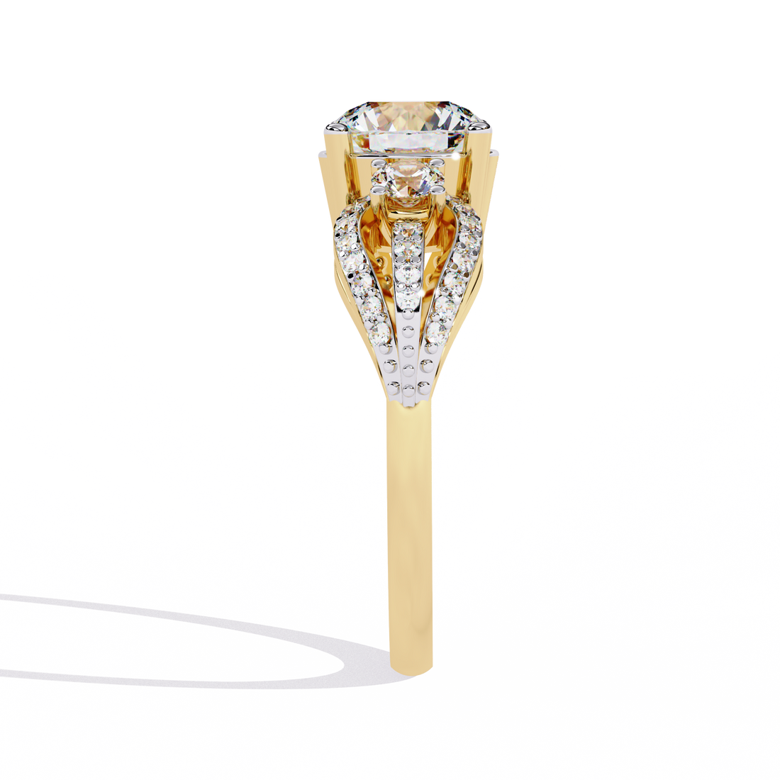 Leafy Autumn Diamond Ring