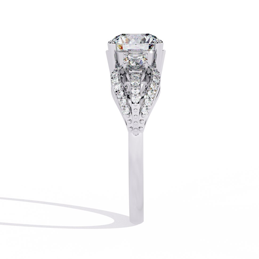 Leafy Autumn Diamond Ring