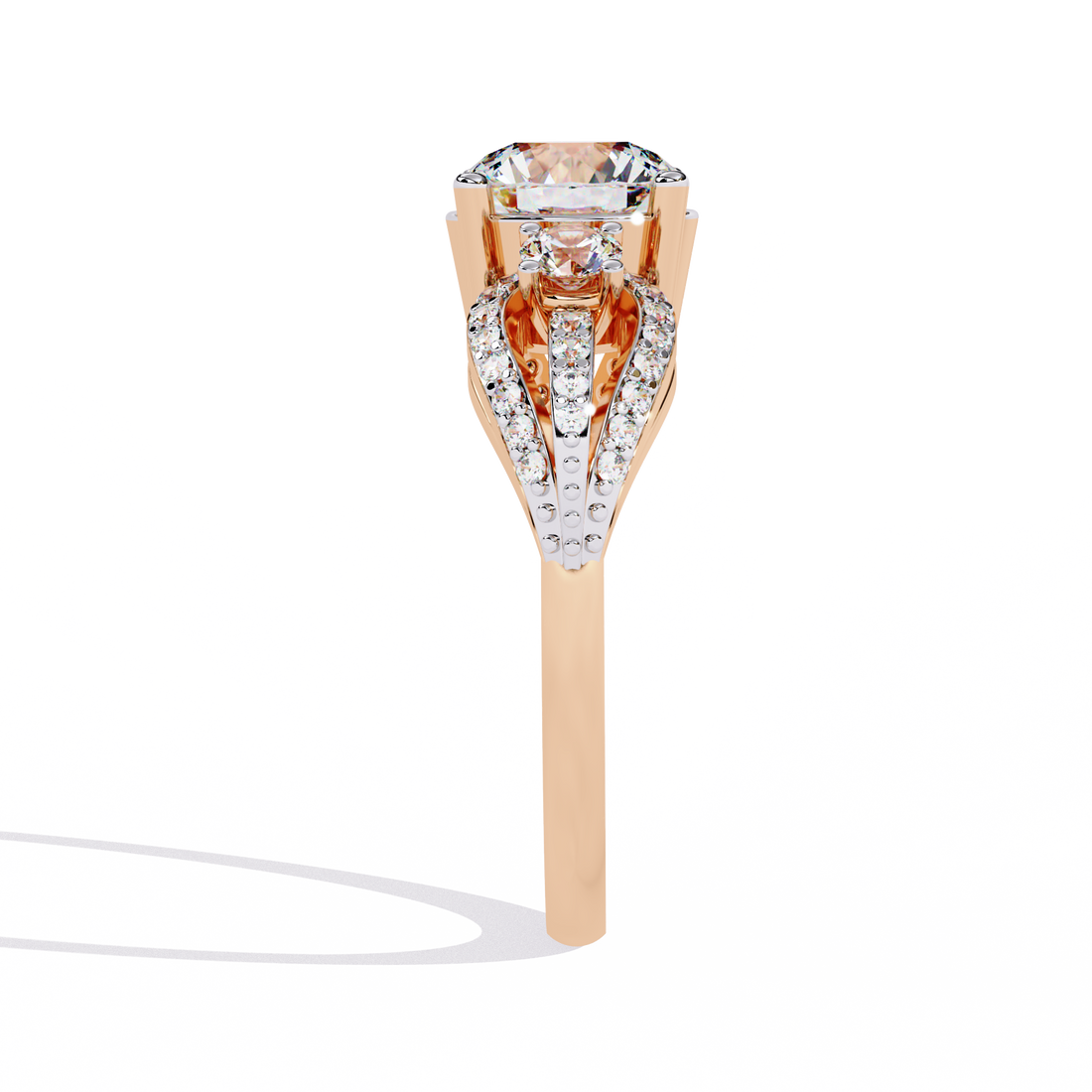 Leafy Autumn Diamond Ring