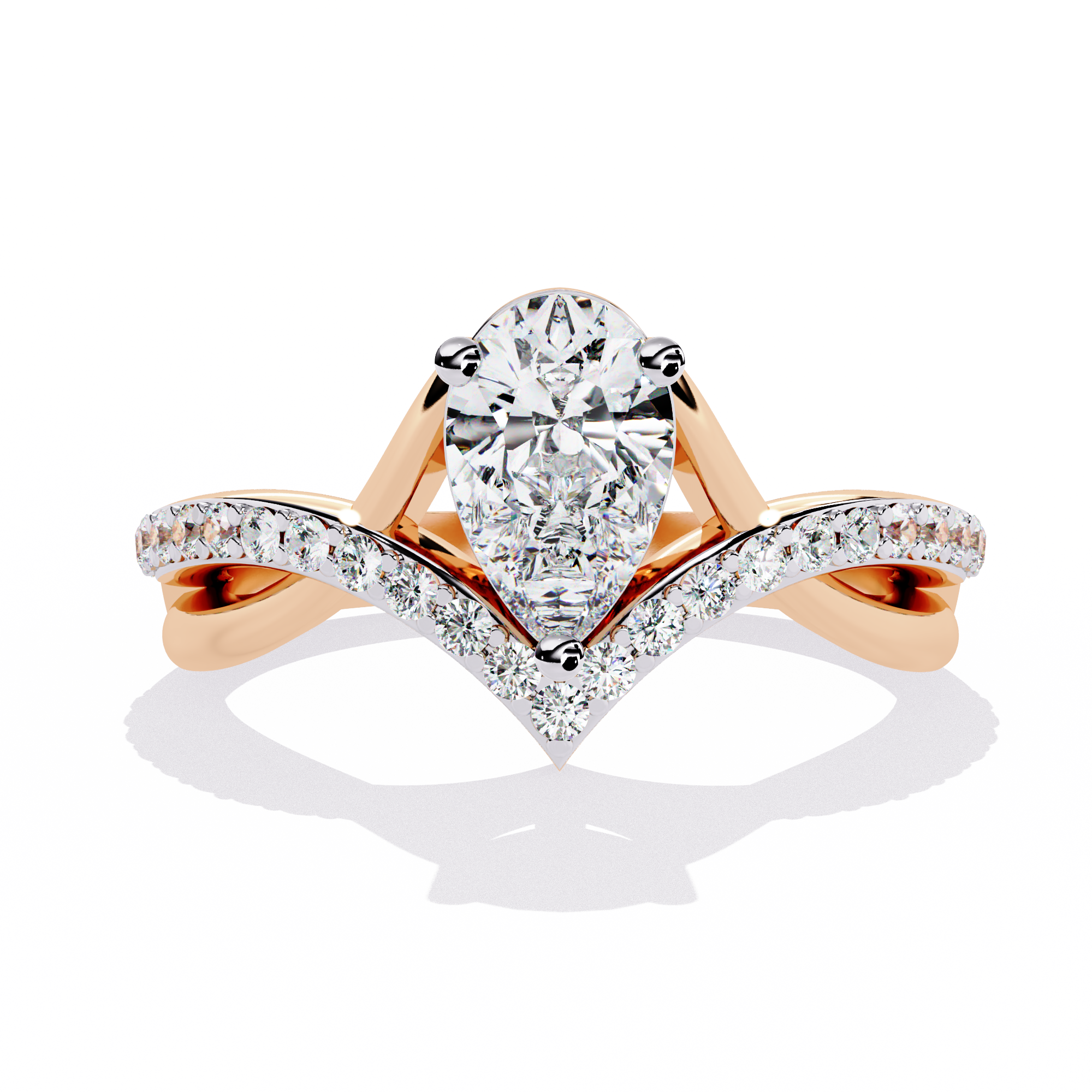 Modish Drop Divine Diamond Ring