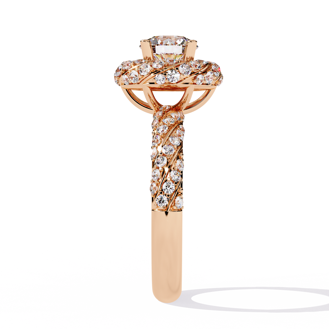 Gallant Crest Round Diamond Ring