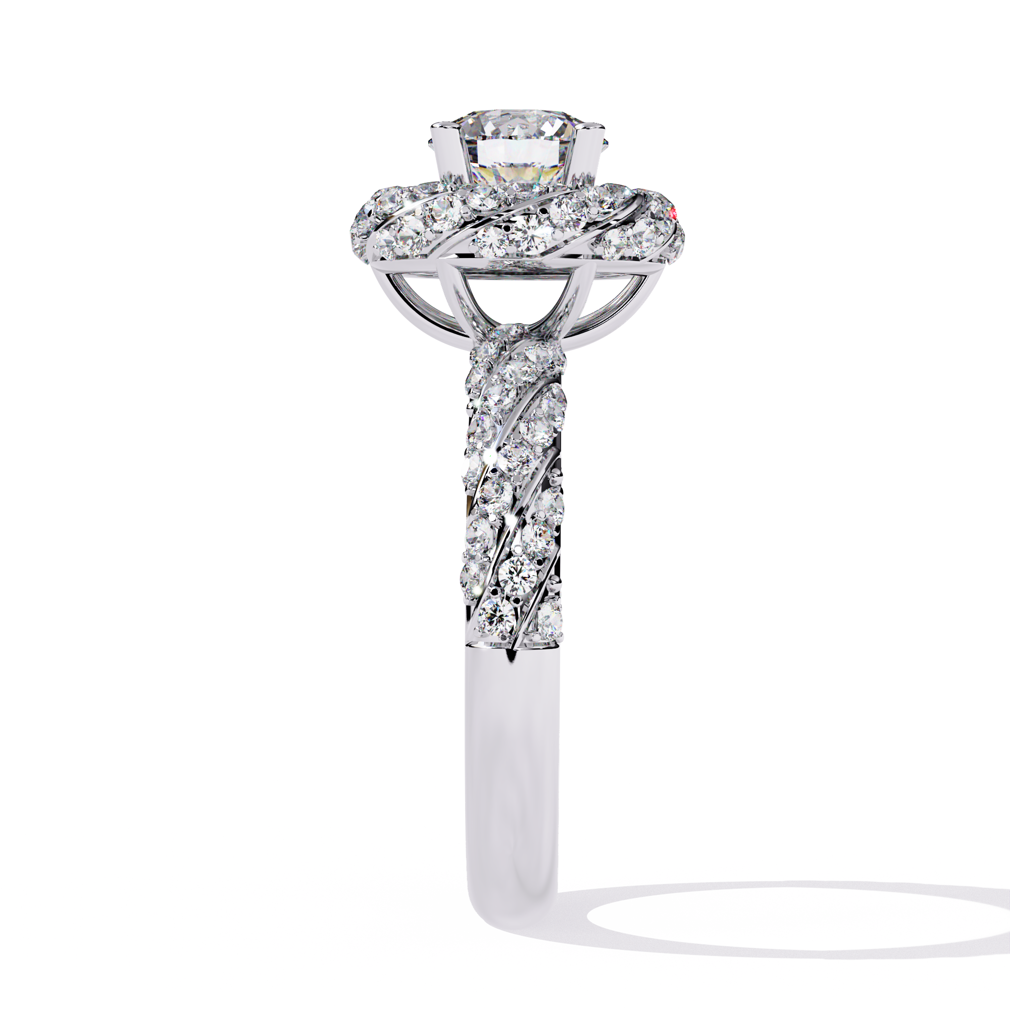 Gallant Crest Round Diamond Ring