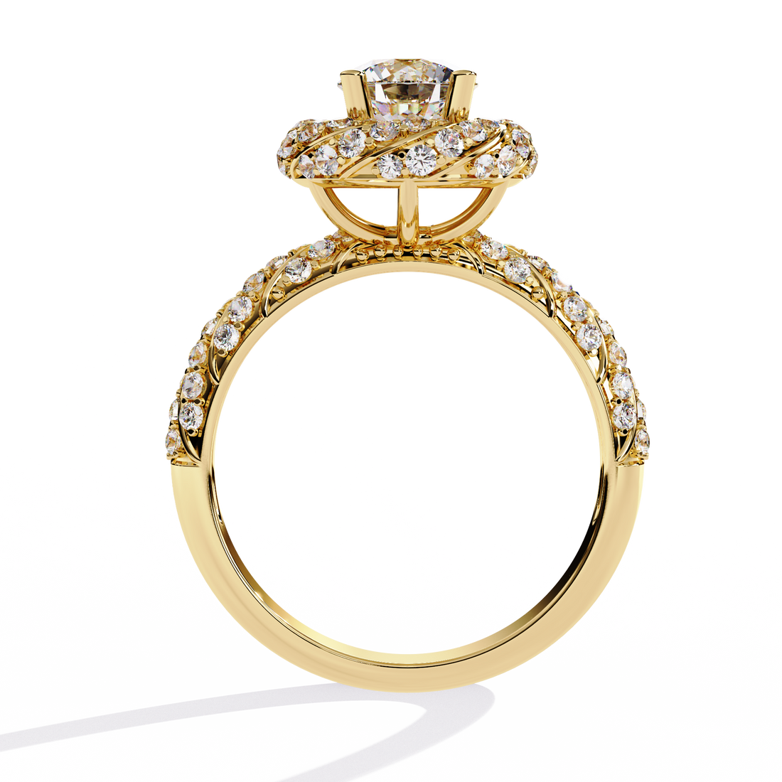 Gallant Crest Round Diamond Ring