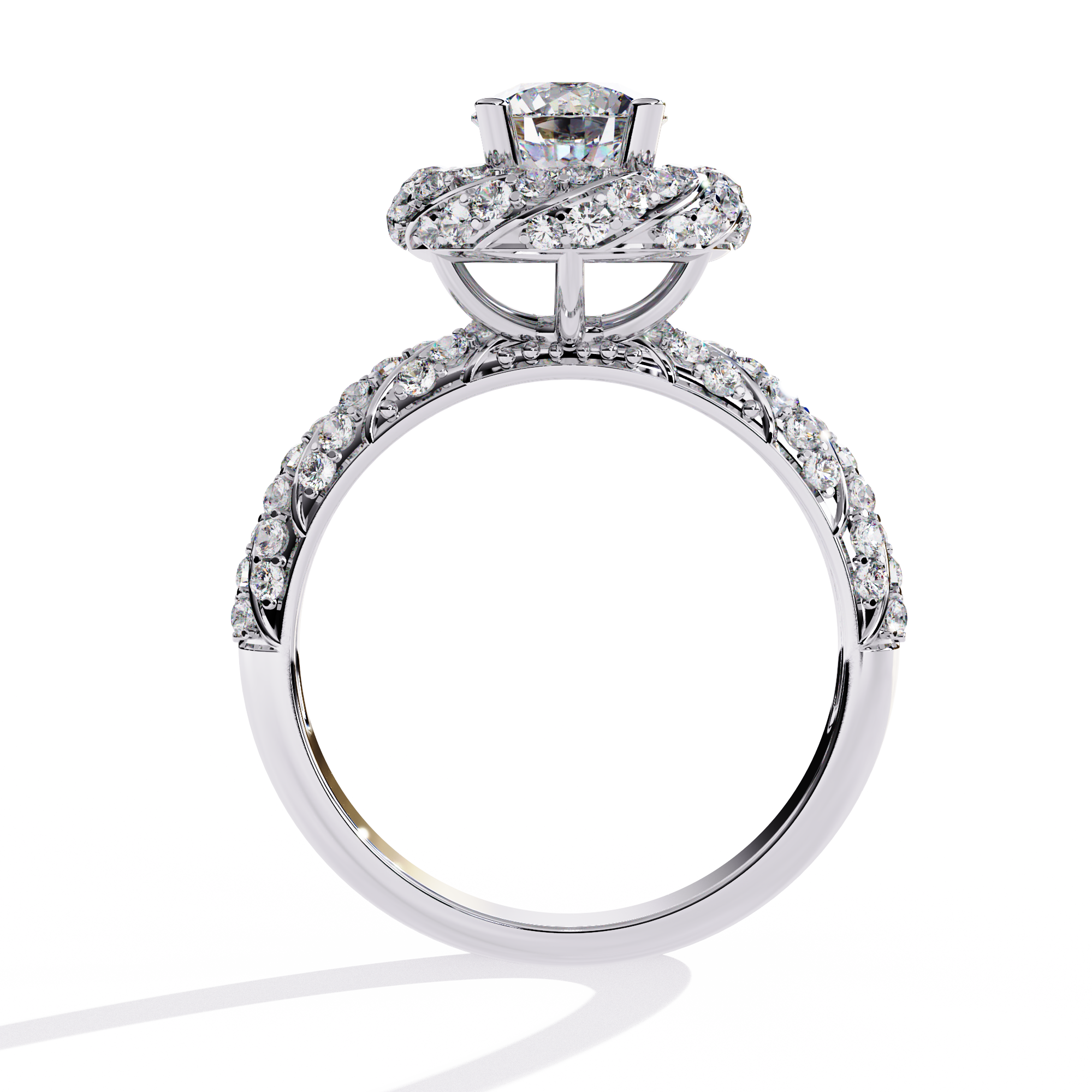 Gallant Crest Round Diamond Ring