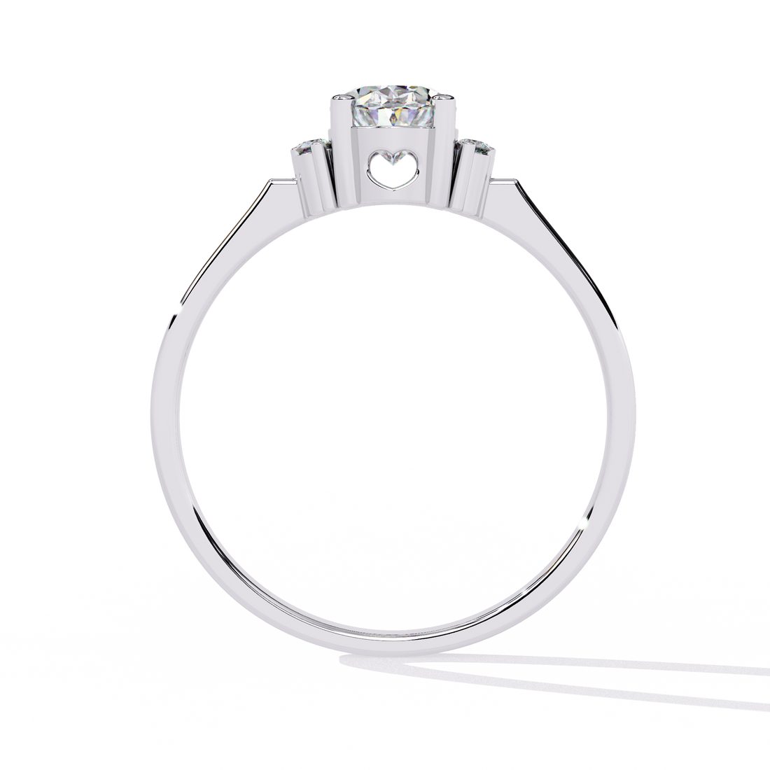 Sandwiched Sparkle Diamond Ring