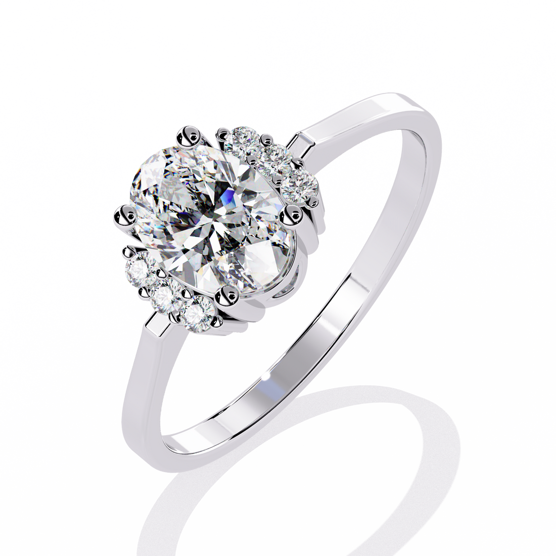 Sandwiched Sparkle Diamond Ring