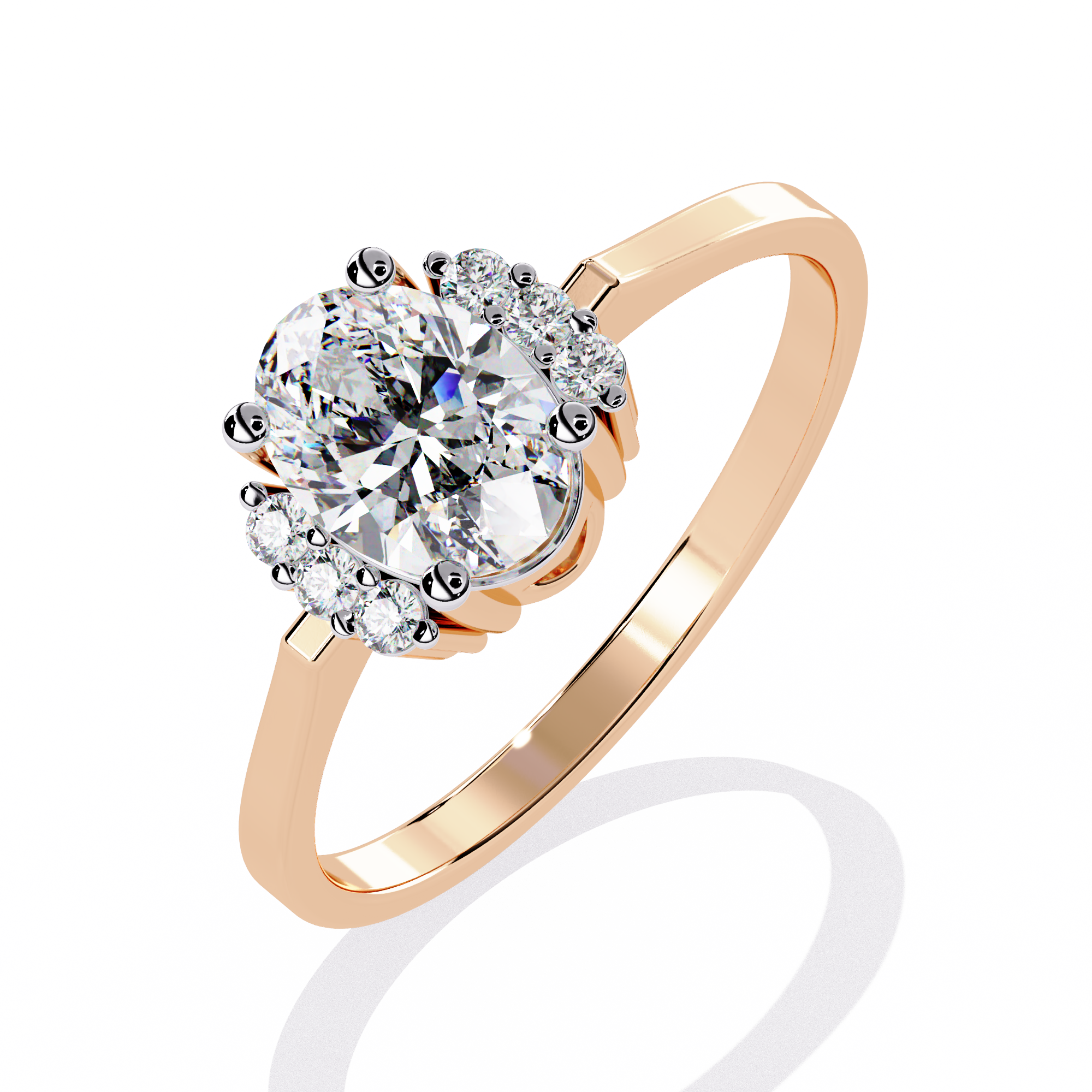 Sandwiched Sparkle Diamond Ring