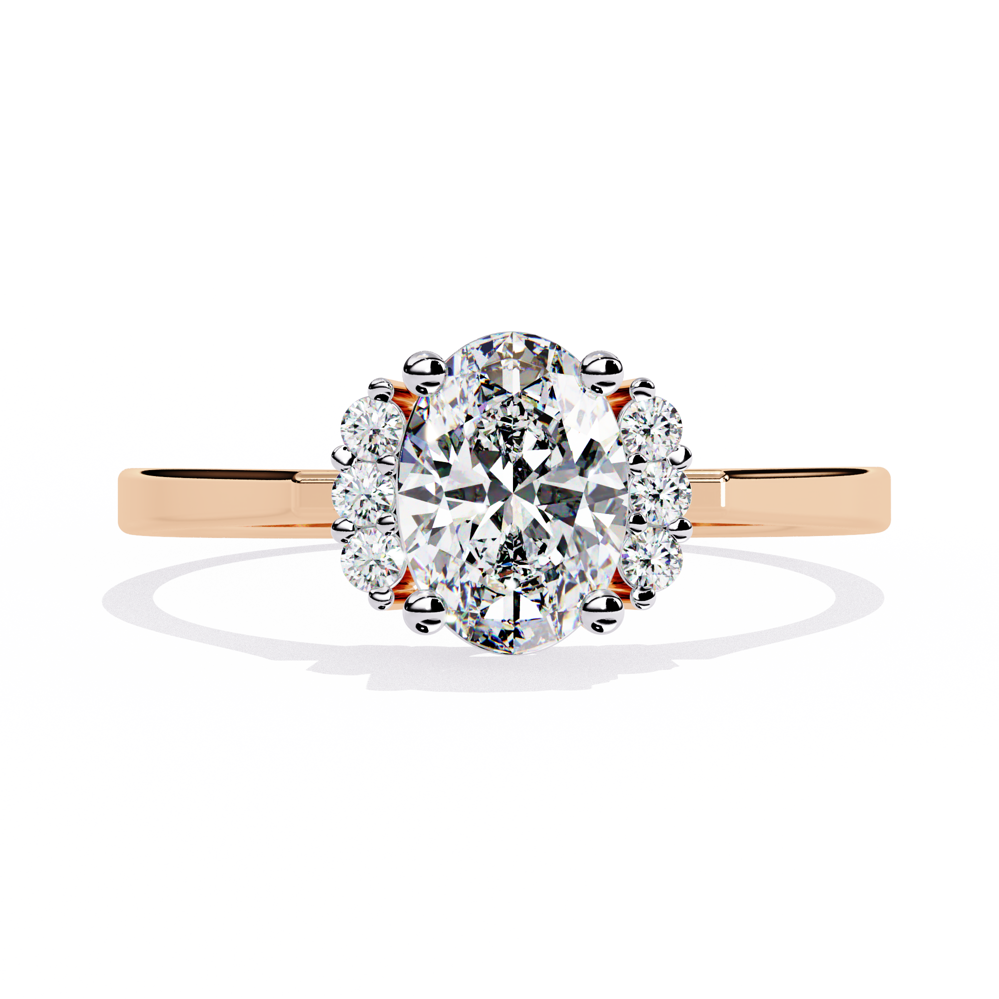 Sandwiched Sparkle Diamond Ring
