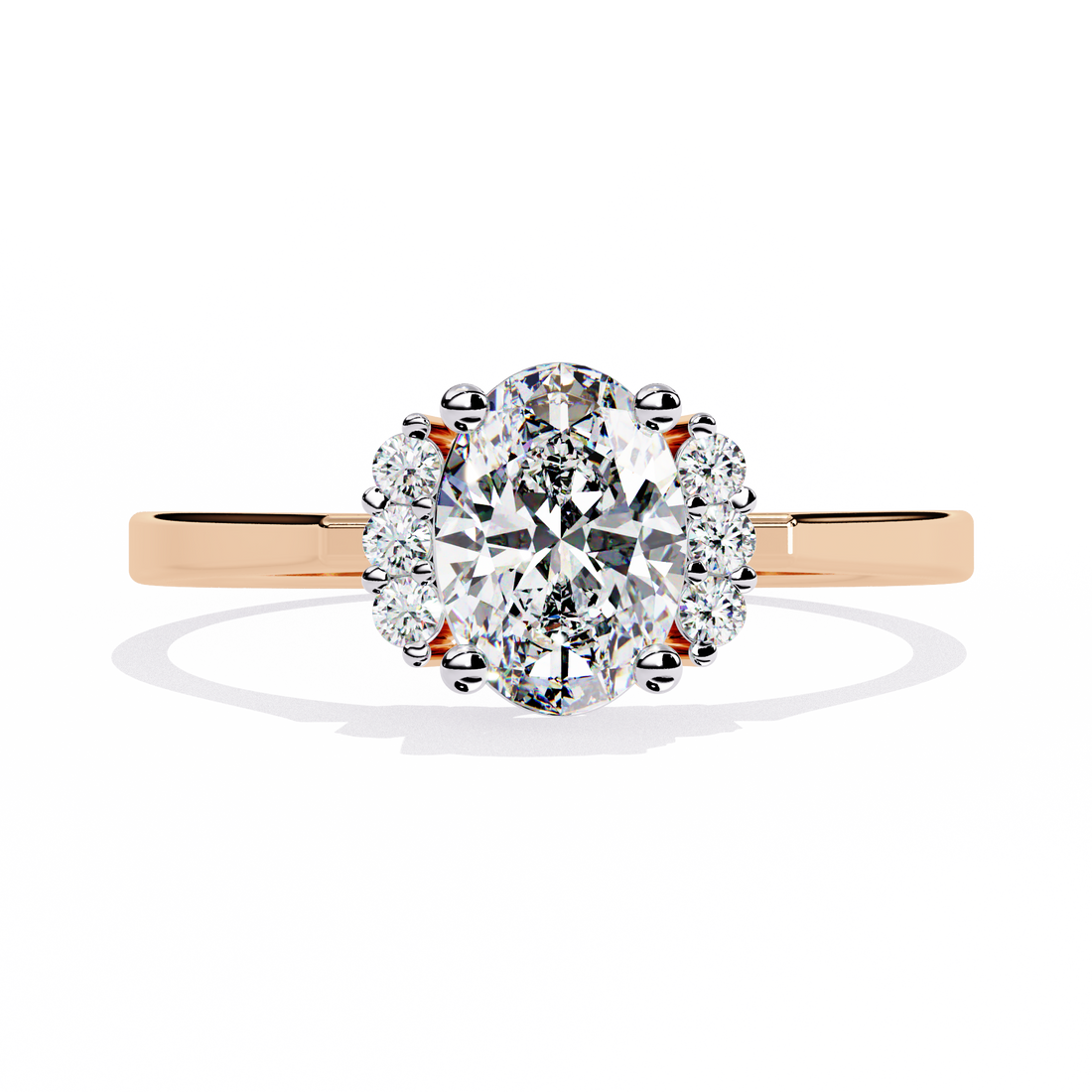 Sandwiched Sparkle Diamond Ring