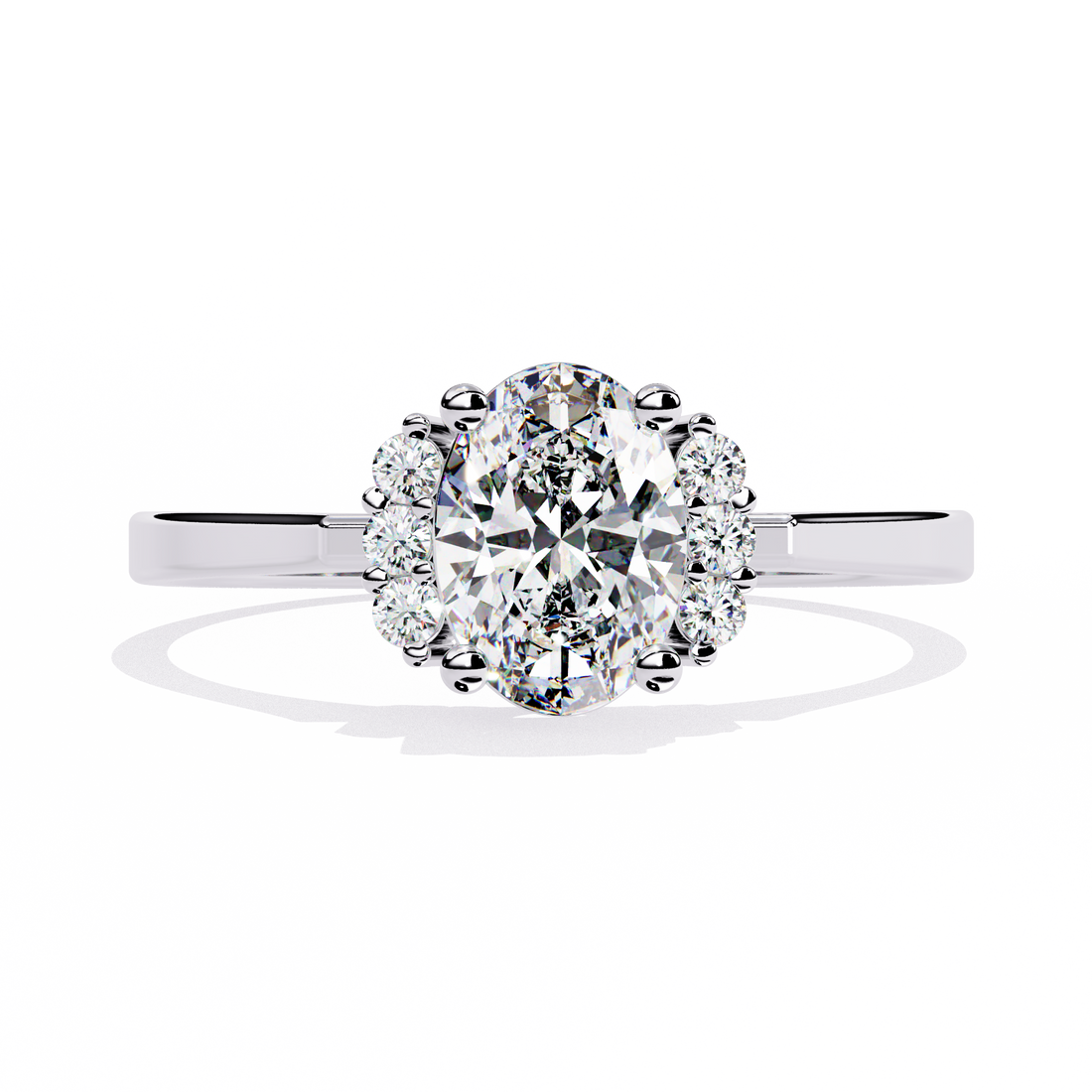 Sandwiched Sparkle Diamond Ring