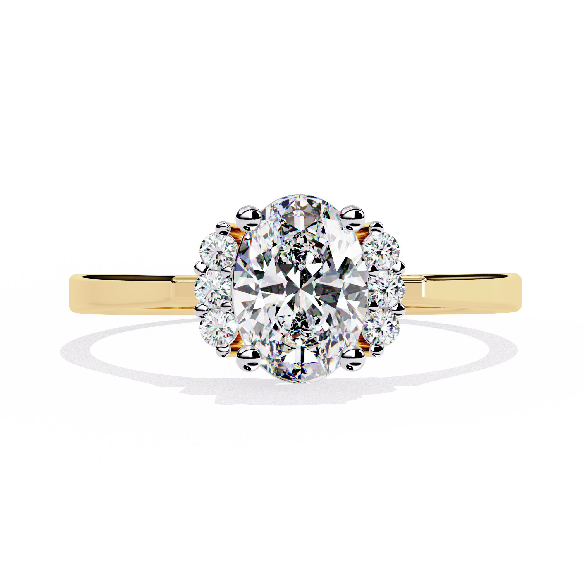 Sandwiched Sparkle Diamond Ring
