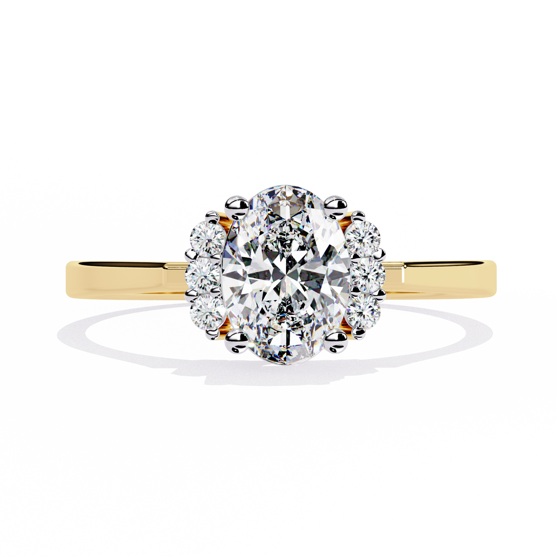 Sandwiched Sparkle Diamond Ring
