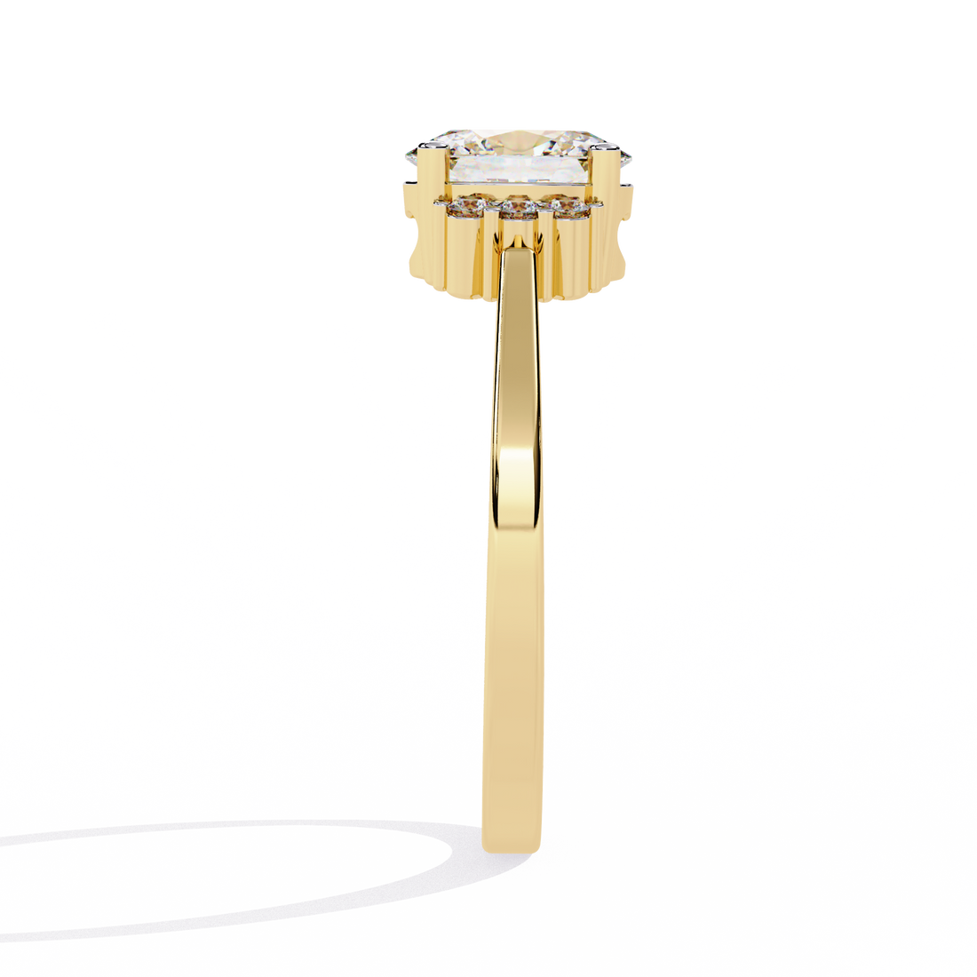Sandwiched Sparkle Diamond Ring
