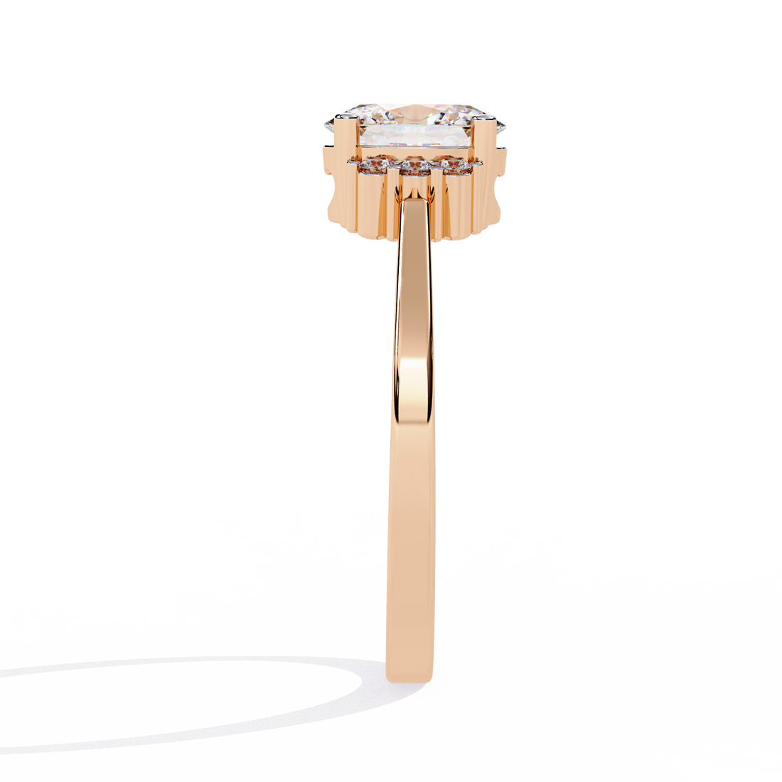 Sandwiched Sparkle Diamond Ring
