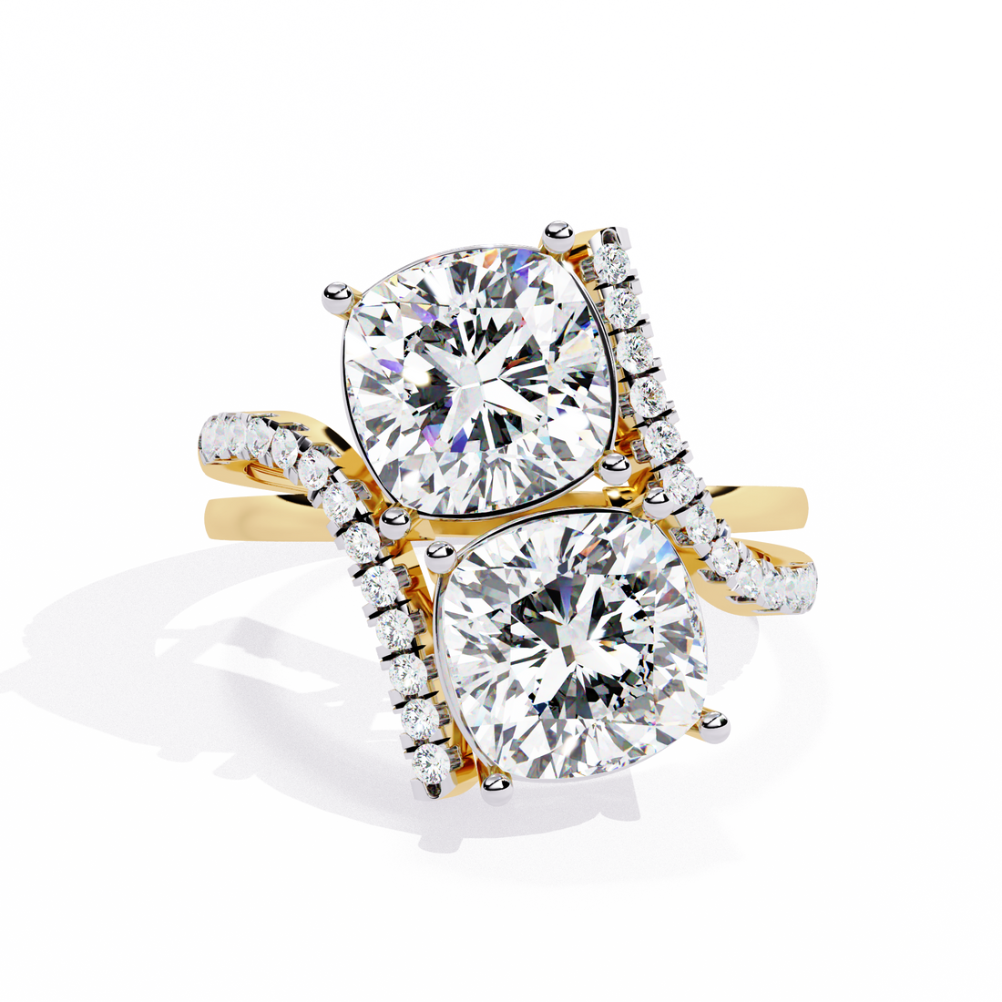 Twin Blooming Diamond Ring