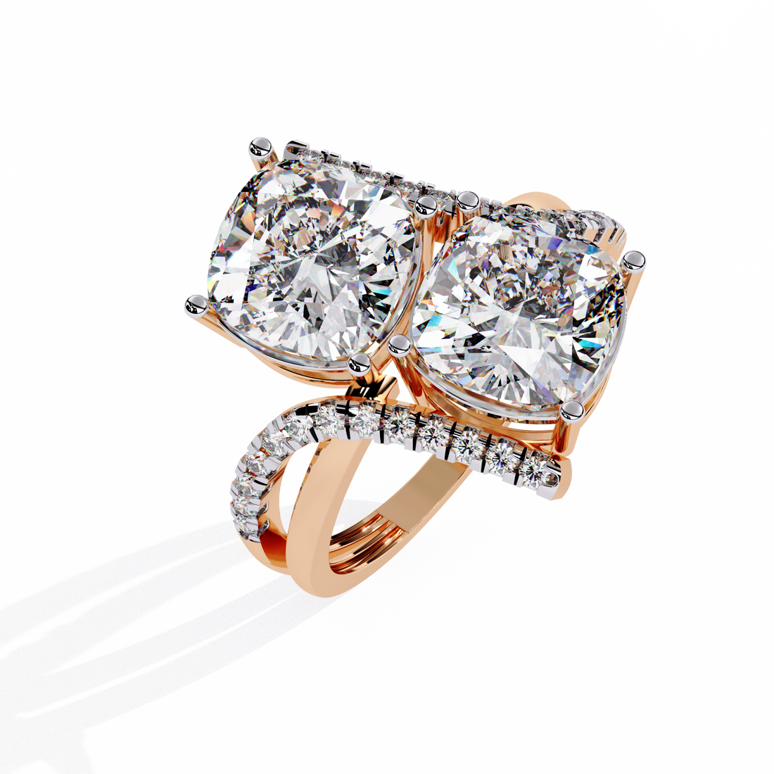 Twin Blooming Diamond Ring