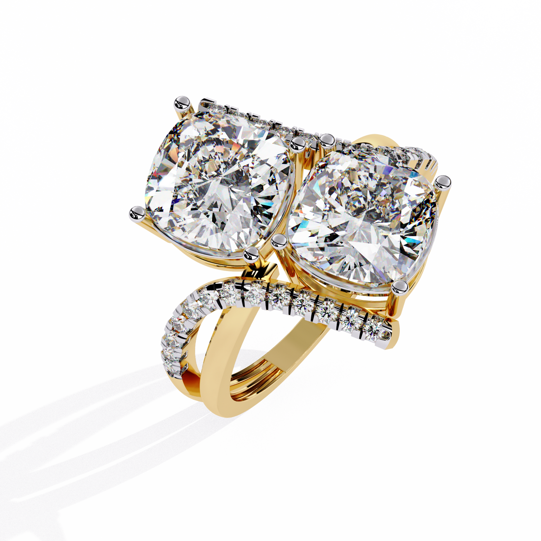 Twin Blooming Diamond Ring