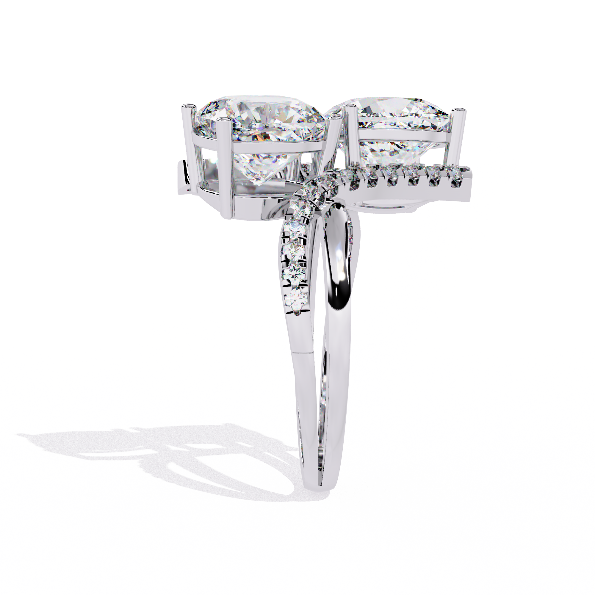 Twin Blooming Diamond Ring