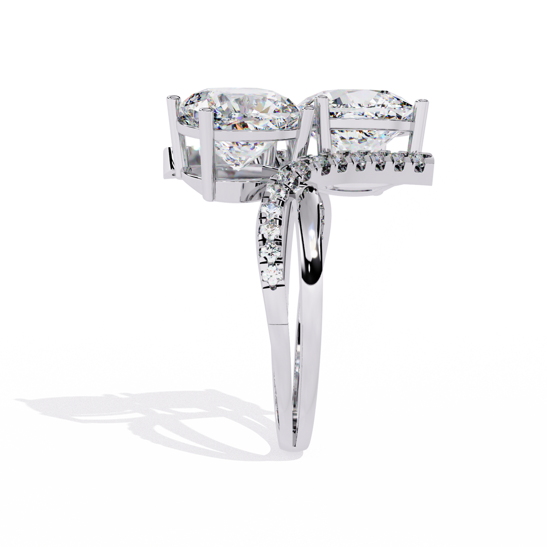 Twin Blooming Diamond Ring