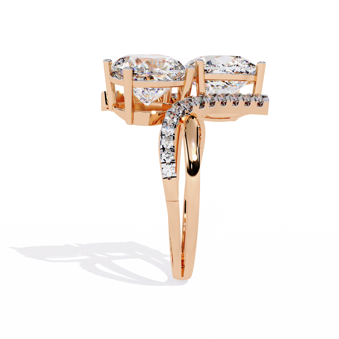 Twin Blooming Diamond Ring