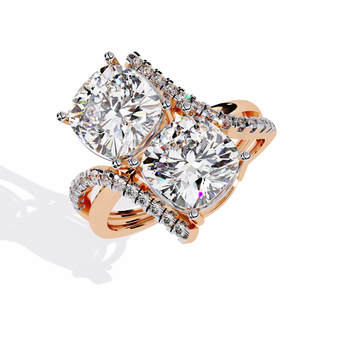 Twin Blooming Diamond Ring