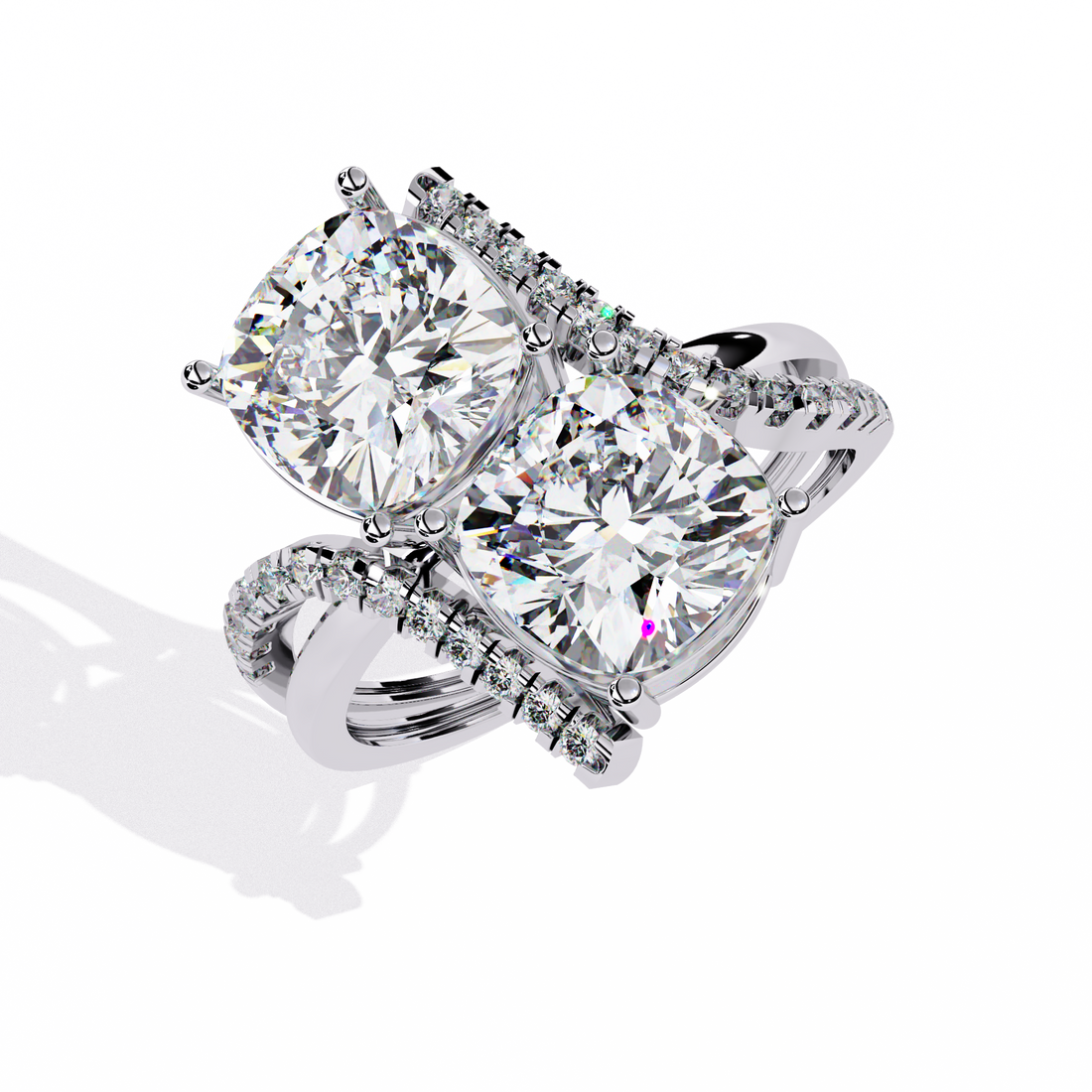 Twin Blooming Diamond Ring