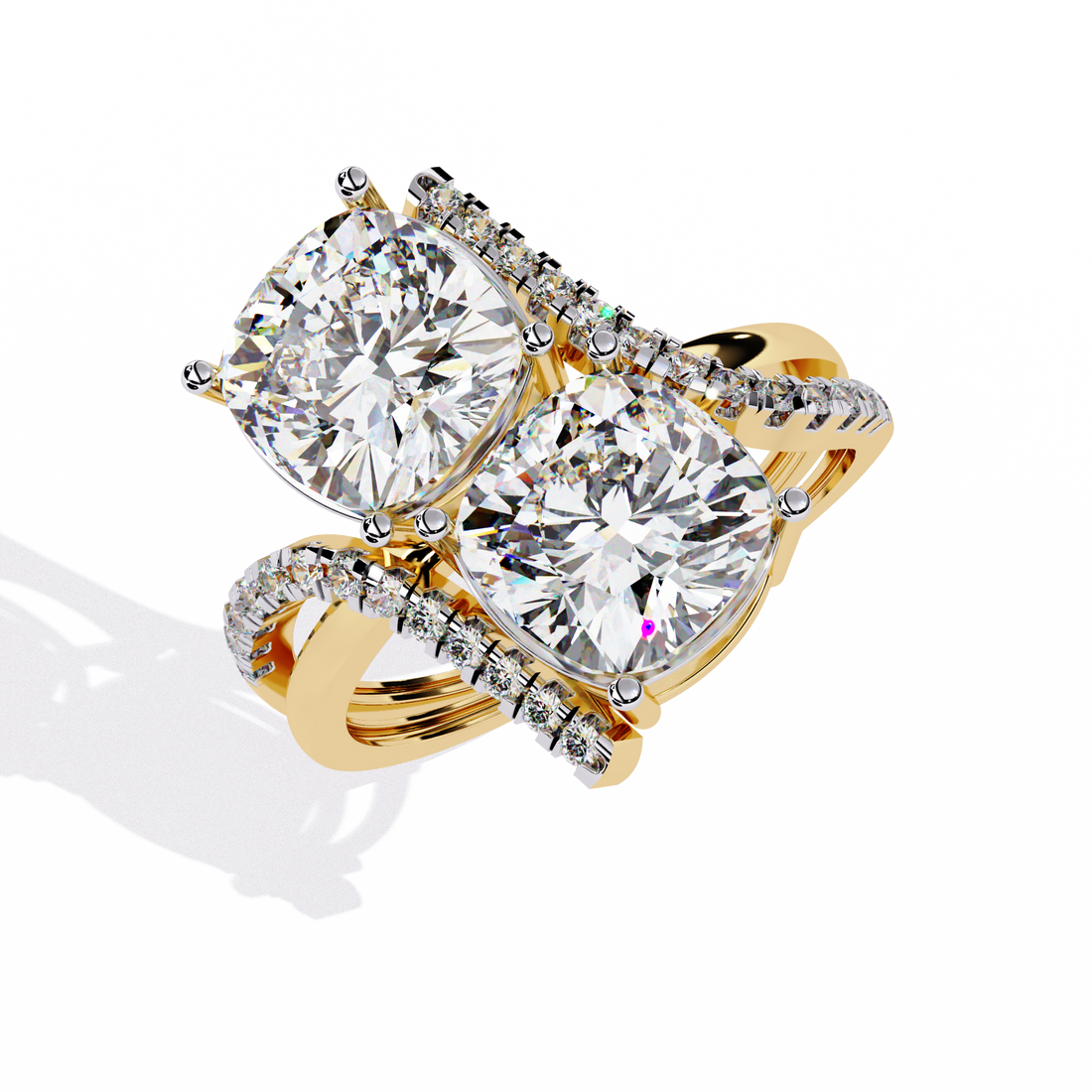 Twin Blooming Diamond Ring