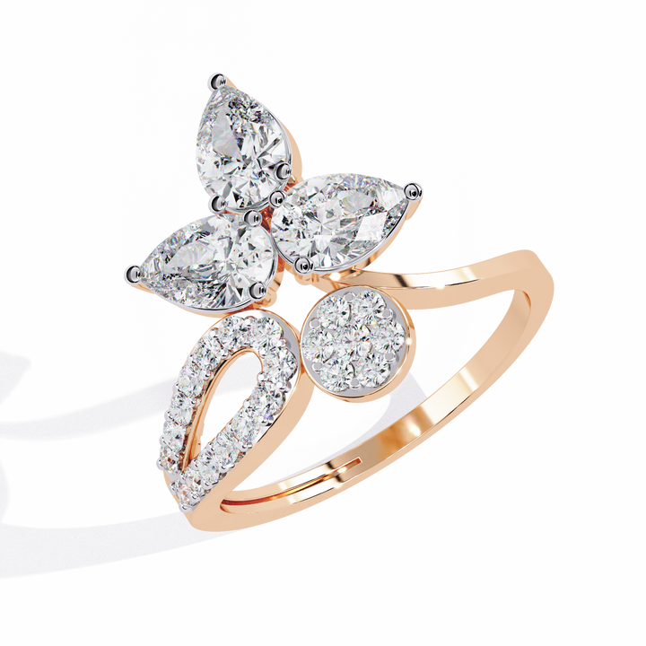 Trio Drop Diamond Ring