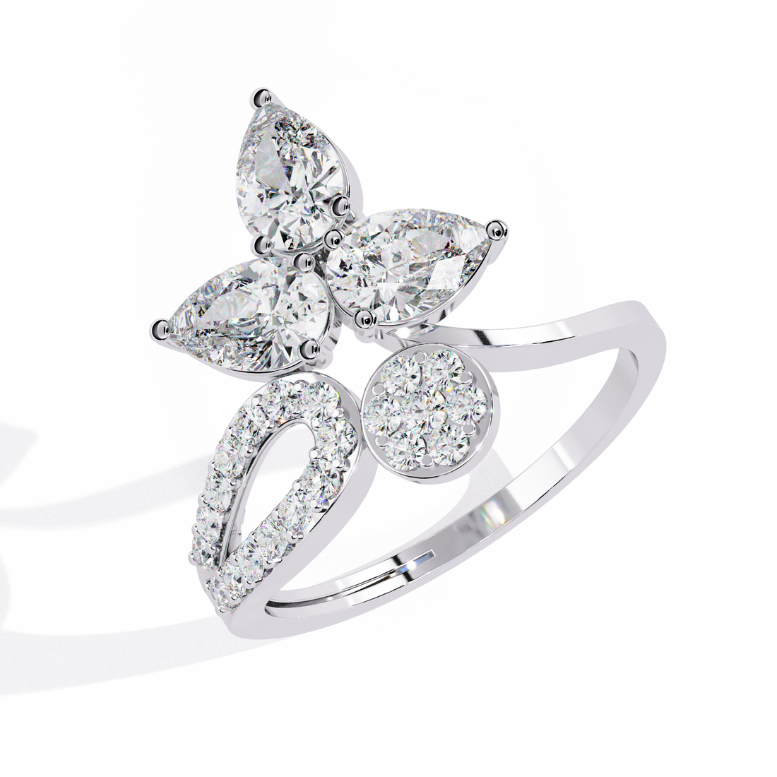 Trio Drop Diamond Ring