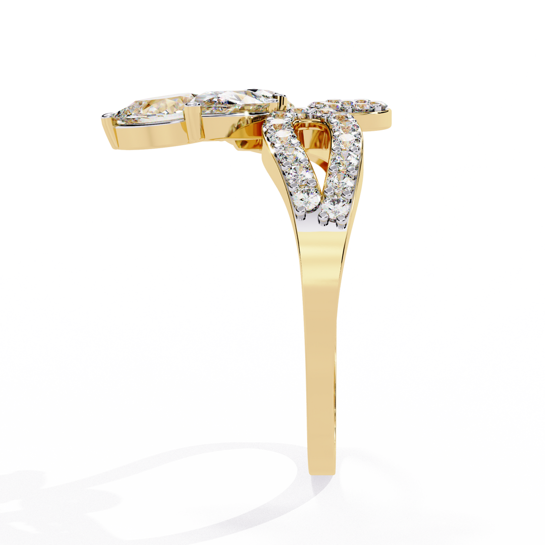 Trio Drop Diamond Ring