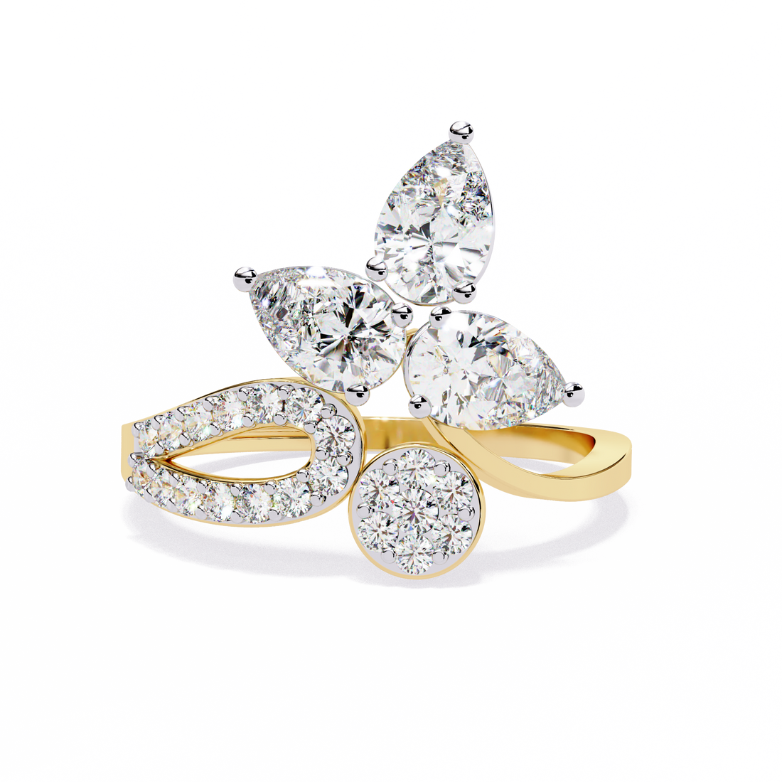 Trio Drop Diamond Ring