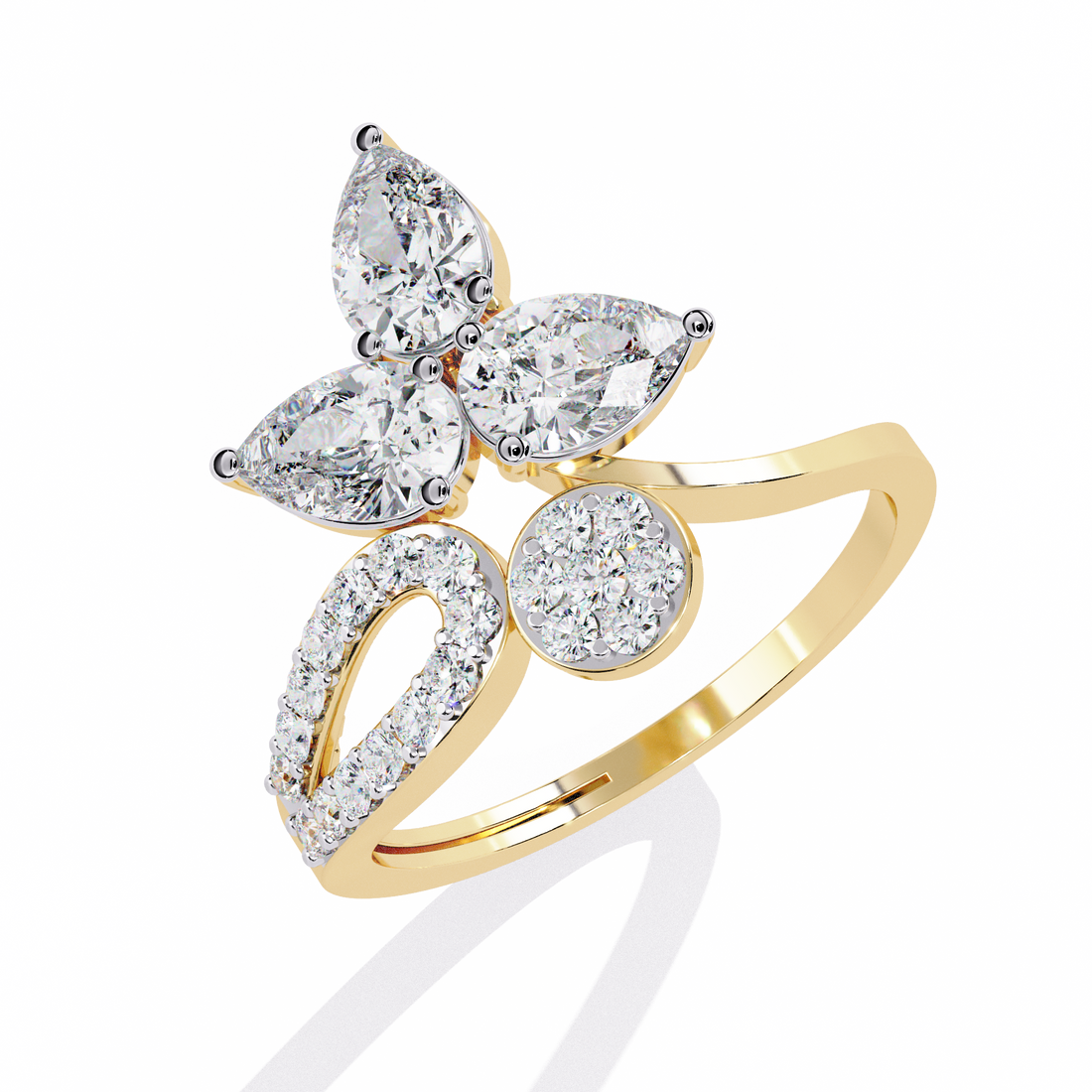 Trio Drop Diamond Ring