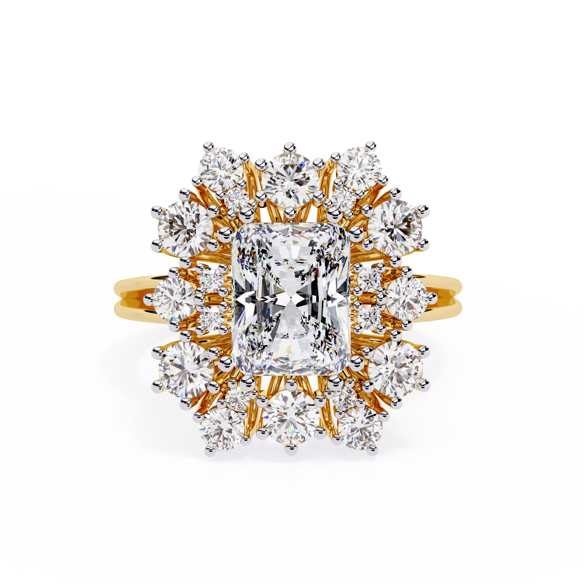Radiant Intertwine Diamond Ring
