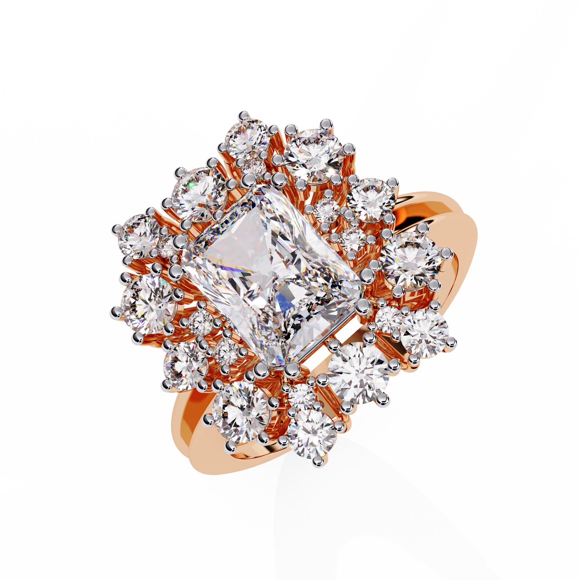 Radiant Intertwine Diamond Ring