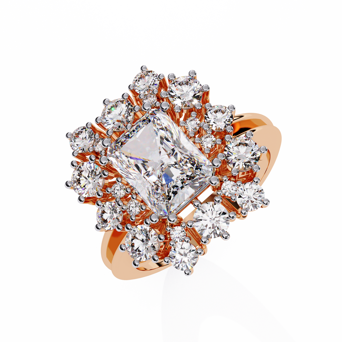 Radiant Intertwine Diamond Ring