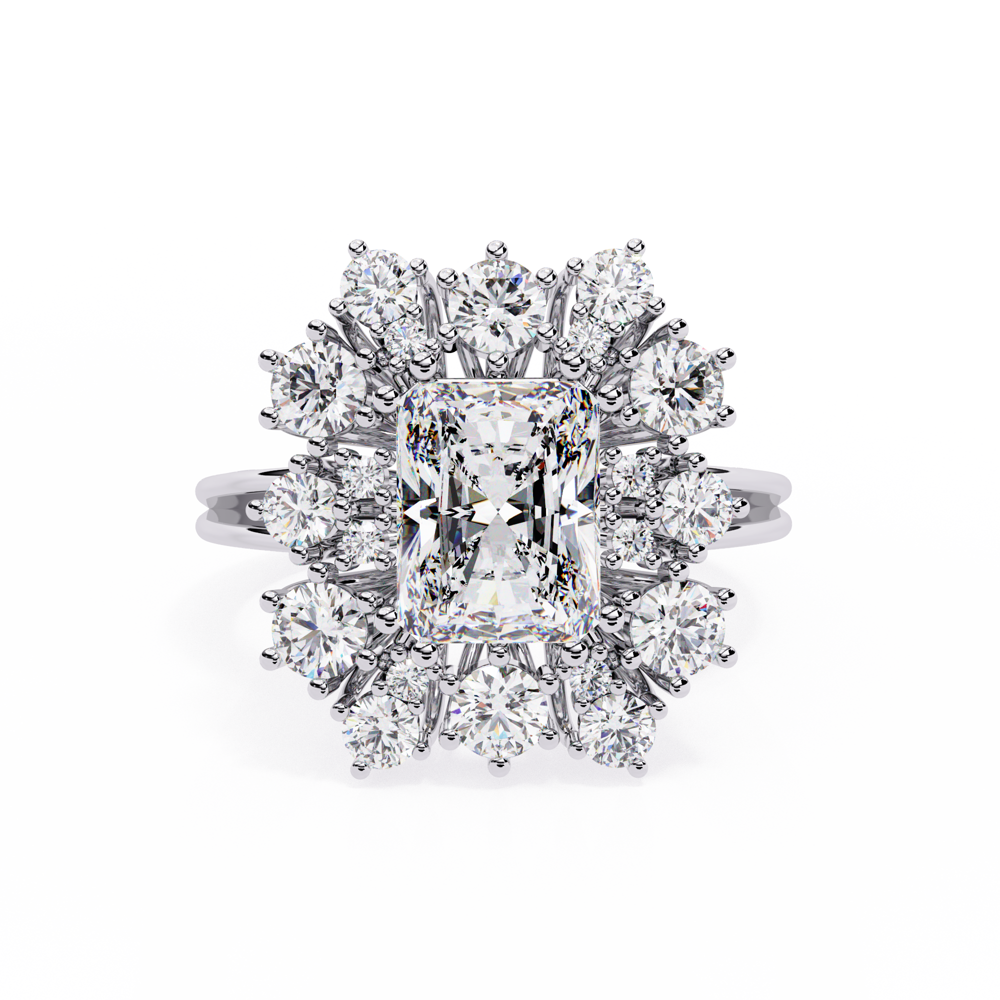 Radiant Intertwine Diamond Ring