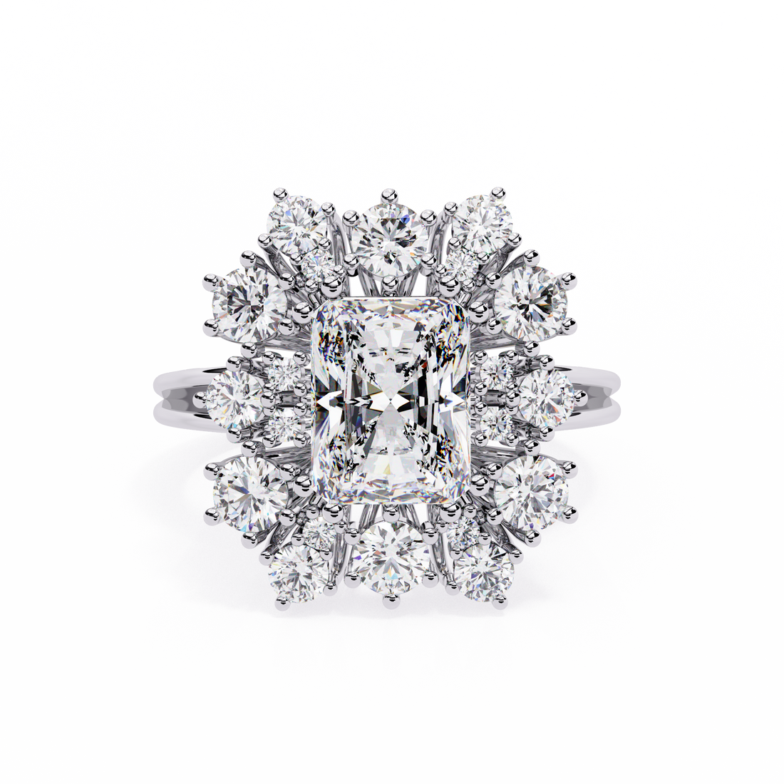 Radiant Intertwine Diamond Ring