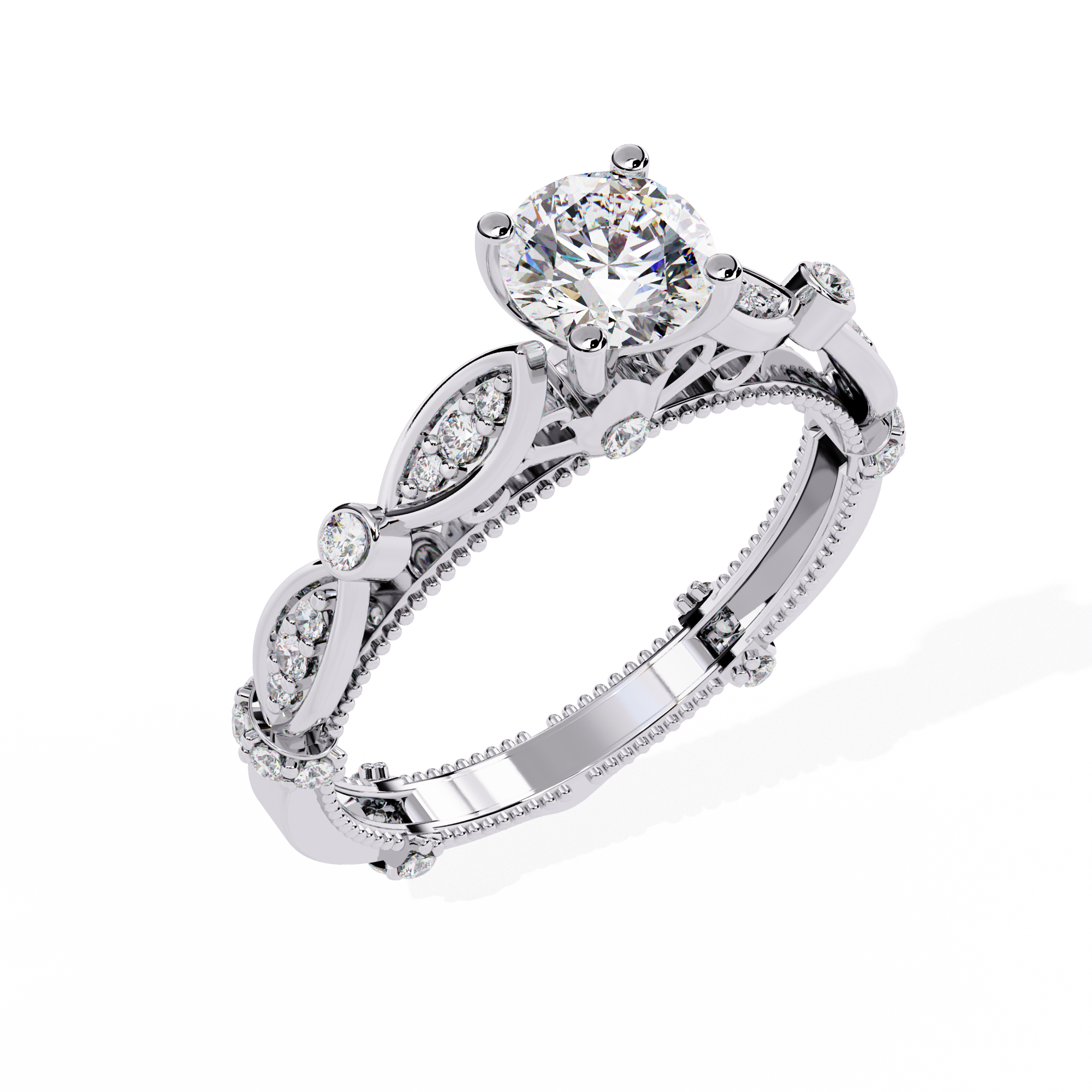 Graceful Knot Diamond Ring