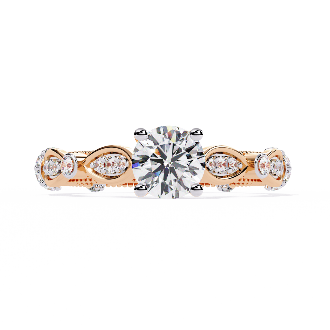 Graceful Knot Diamond Ring
