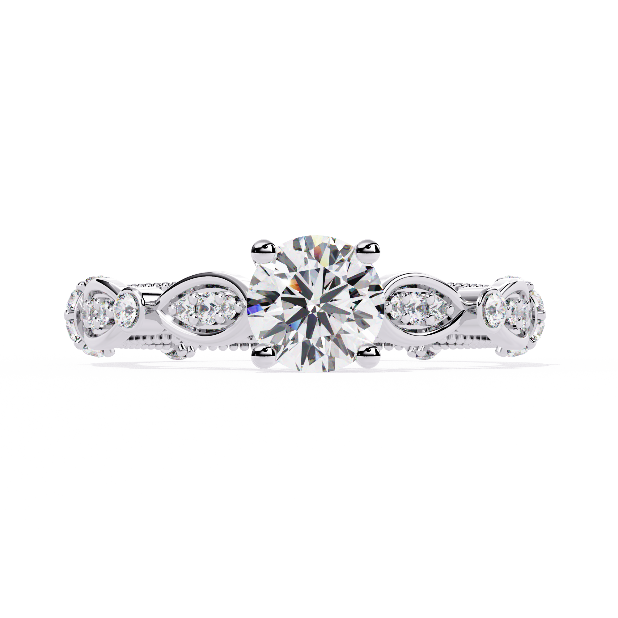 Graceful Knot Diamond Ring