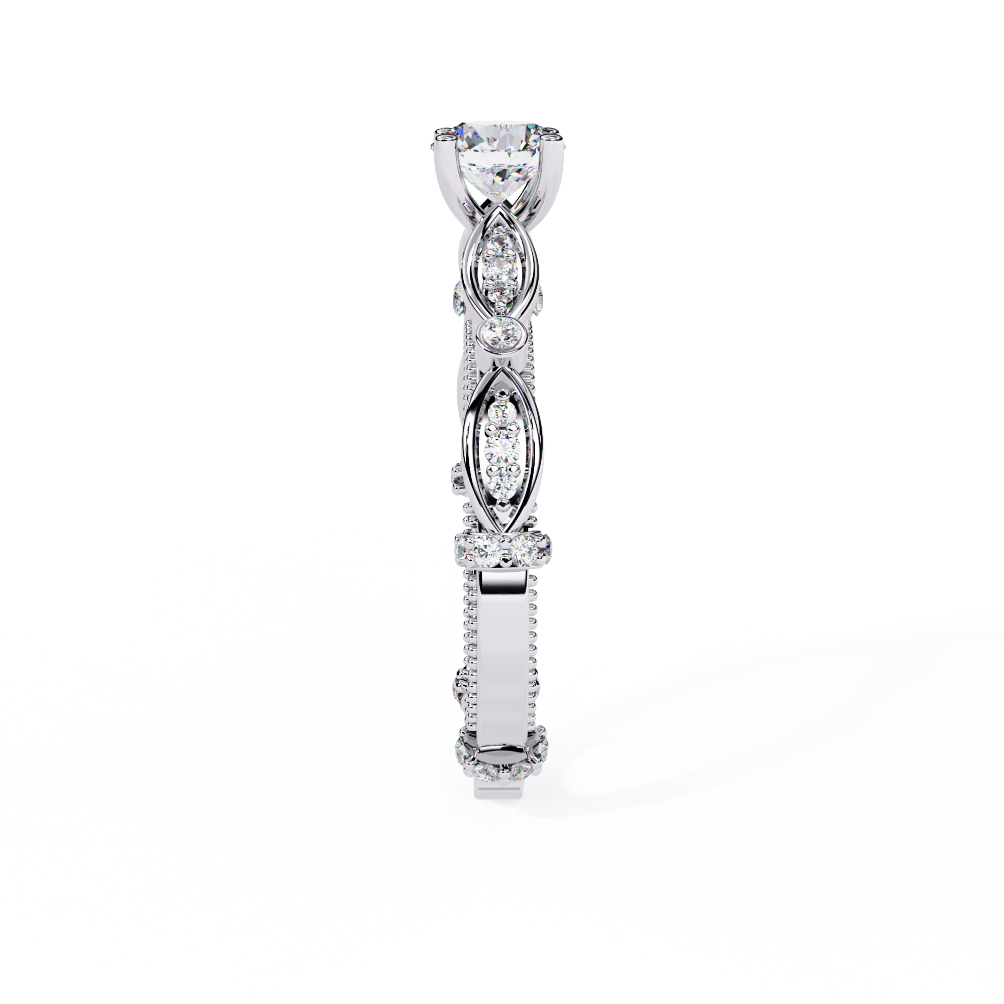 Graceful Knot Diamond Ring