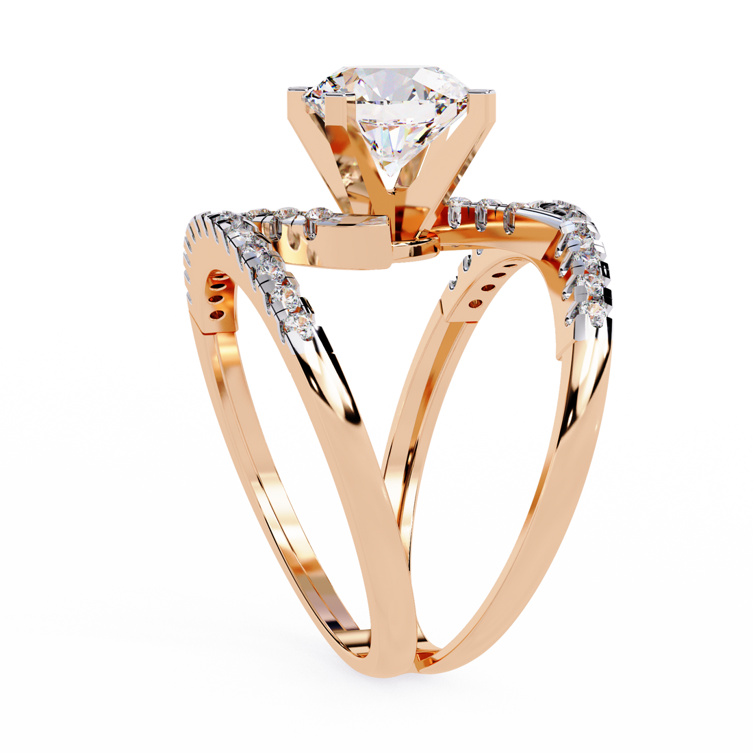 Glittering Circle Diamond Encrusted Ring