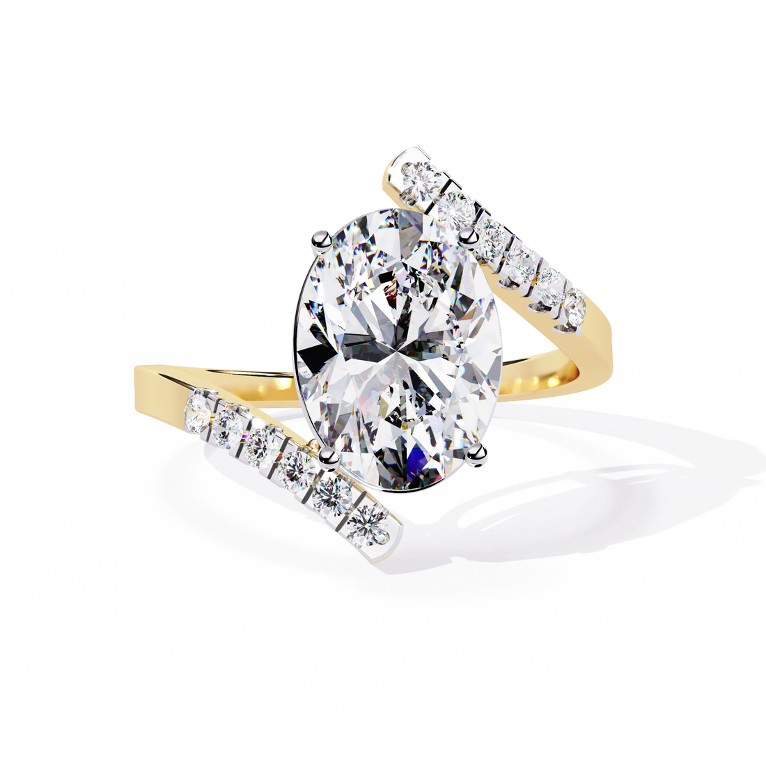 2.25 Carat Embellished Oval Ring
