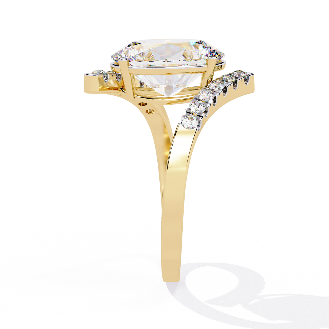 2.25 Carat Embellished Oval Ring