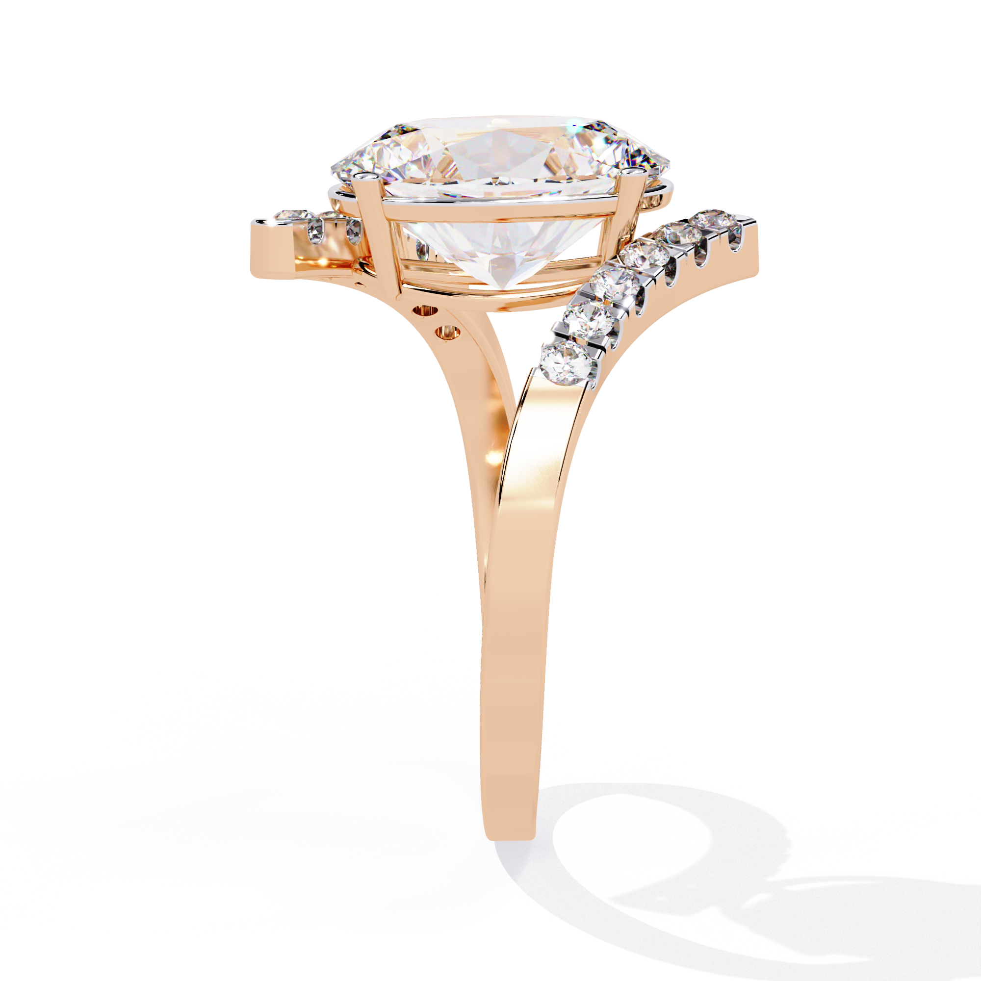 2.25 Carat Embellished Oval Ring
